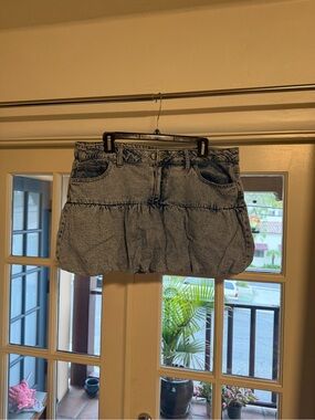 Dakota blue large mini denim skirt